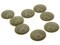 6 30mm Muted Green with White Speckles Vintage Lucite Cabochons